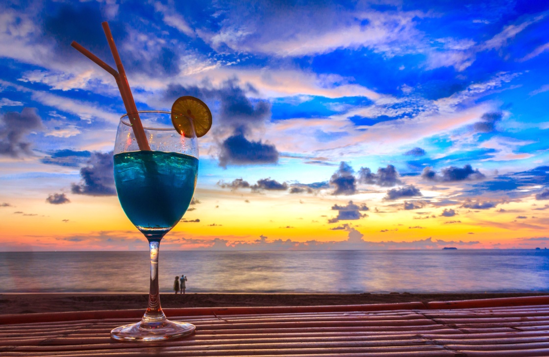 Image d'une boisson bleu