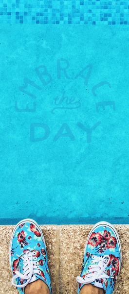 Chaussures Bleues pavés