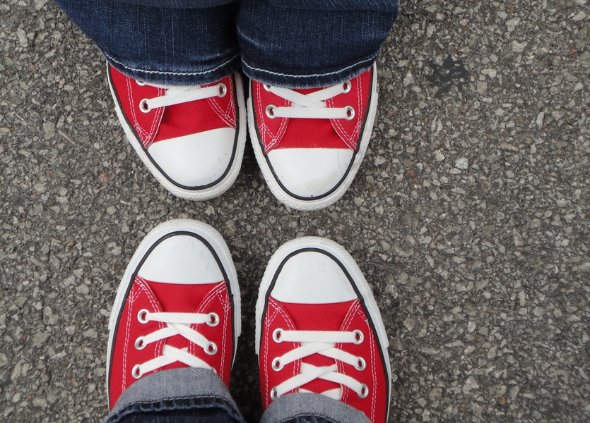 Chaussures deux copines rouges